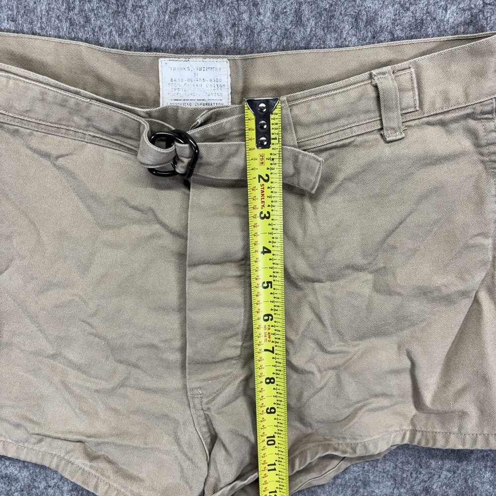 Vintage‎ US Military Swimmers Trunks Cotton Tan Stamped 32x2 Navy Army USMC - Picture 4 of 10